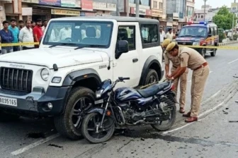 जयपुर के जगतपुरा में रात का खौफनाक हादसा, थार ने बाइक सवार को 150 मीटर तक घसीटा, युवक की जान गई