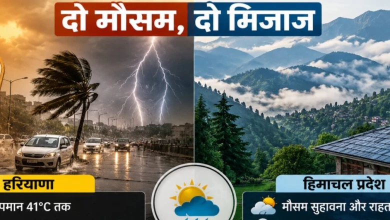 हरियाणा में गर्मी और आंधी का दोहरा वार, हिमाचल में ठंडी हवाओं की मार, मौसम विभाग का अलर्ट