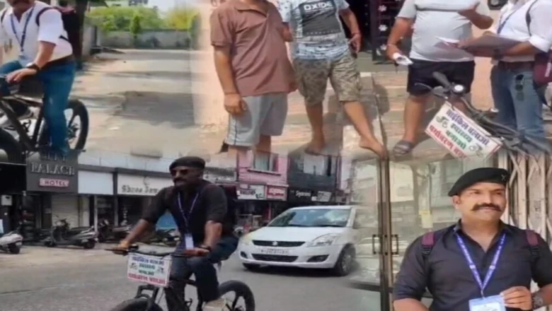 गाड़ी छोड़कर साइकिल पर निकले शिक्षक मुकेश, घर-घर बांट रहे फिटनेस और पर्यावरण बचाने का अनूठा संदेश