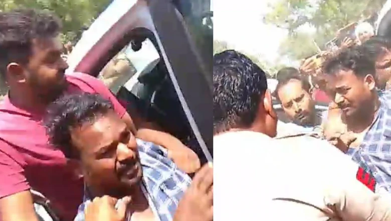 भिंड में सड़क हादसे के बाद उग्र भीड़, पुलिस हिरासत से डंपर चालक को खींचकर जूते-चप्पलों से पीटा