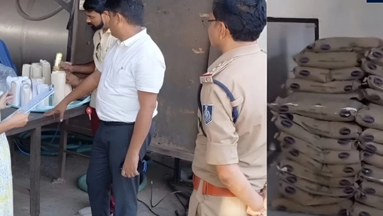 रतलाम में दूध डेयरी पर बड़ा छापा, 25 किलो की 95 बोरियों में मिला यह पाउडर