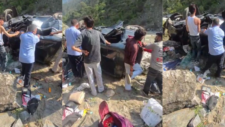 कुल्लू में पर्यटकों से भरी कार गहरी खाई में गिरी, दो की मौत और तीन घायल; वाहन के उड़े परखच्चे
