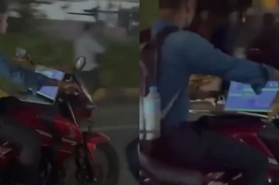 हैदराबाद में बाइक पर लैपटॉप लेकर काम करता दिखा युवक, वीडियो वायरल होते ही छिड़ी कॉरपोरेट दबाव पर बहस