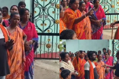 दुर्गापुर में भाजपा कार्यकर्ताओं का हंगामा, टीएमसी नेता के घर के बाहर किया विरोध प्रदर्शन