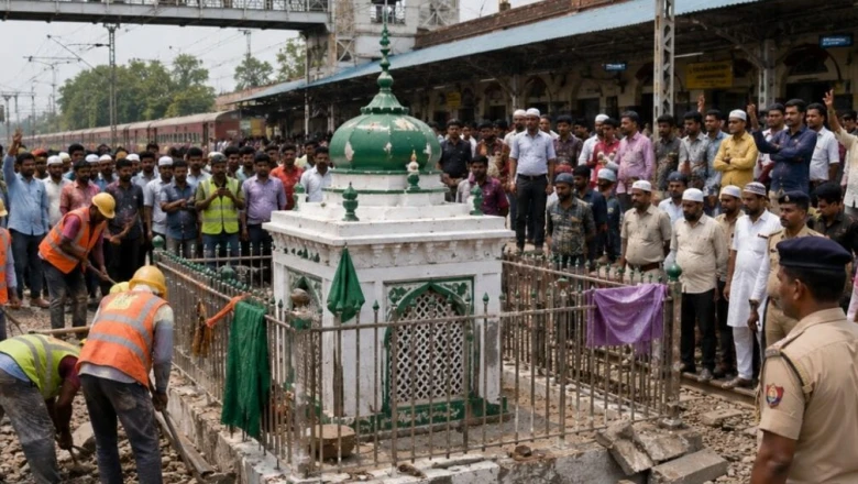 रेलवे ट्रैक के ठीक बीच मजार बनी विकास में रोड़ा, सांसद बोले- हर हाल में हटेगा अवैध कब्जा