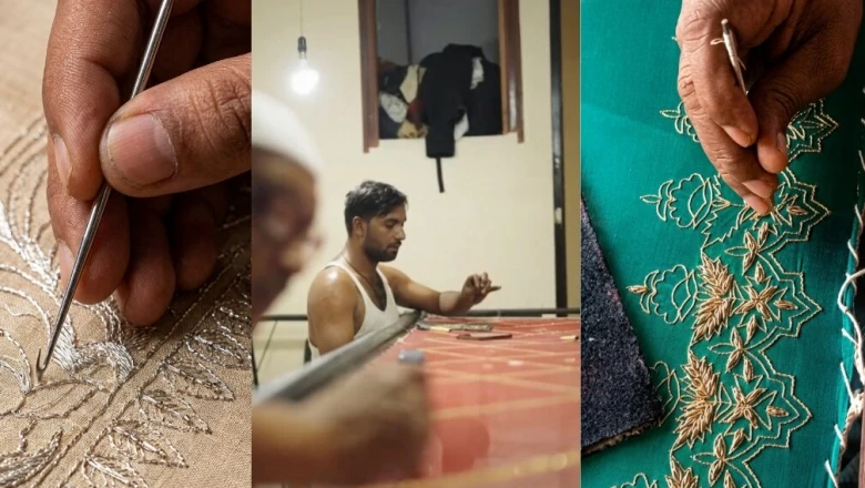 हैदराबाद: मशीनों के युग में भी सांस ले रही नवाबी कारचोब कला, सुई-धागे से इतिहास रच रहे अफजल मियां