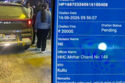 मनाली में नो-एंट्री जोन में दाखिल हुई चंडीगढ़ नंबर की कार, पुलिस ने ठोका 20 हजार का चालान