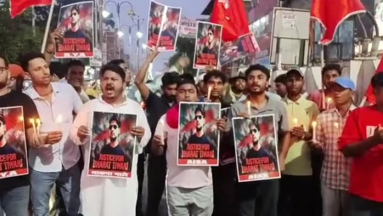 Bhojpur में Bharat Tiwari का एनकाउंटर: विरोध में निकला कैंडल मार्च, उठ रहे गंभीर सवाल