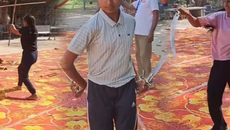 पाली में झांसी की रानी जैसा दम दिखा रही बेटियां, आर्य वीर दल के शिविर में तलवारबाजी और योग की धूम