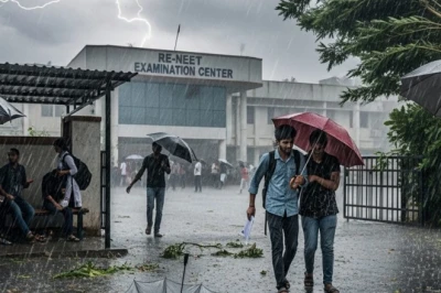 कोटा में री-नीट परीक्षा के दौरान आंधी-तूफान का कहर, केंद्रों पर टूटीं खिड़कियां