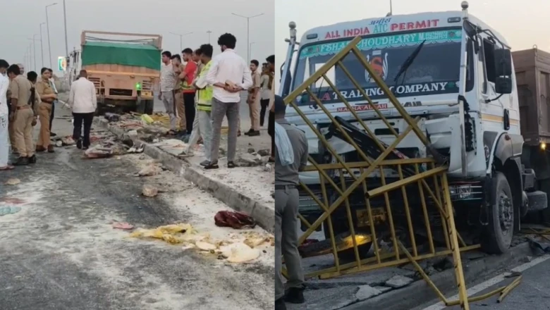 हापुड़ सड़क हादसा: हाईवे पर बस का इंतजार कर रहे यात्रियों को तेज रफ्तार ट्रक ने रौंदा, 2 की मौत