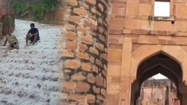 राजस्थान का अनोखा 'वॉटरफॉल फोर्ट': मानसून में सीढ़ियों से बहता पानी बना पर्यटकों का आकर्षण