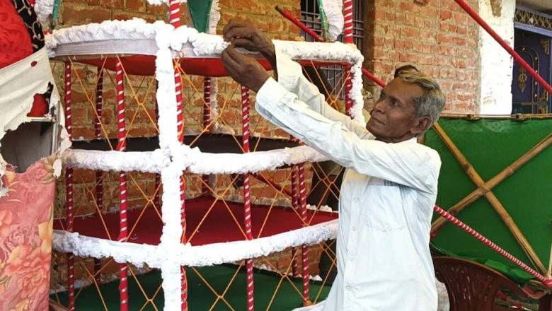 गया: चार पीढ़ियों से ताजिया बना रहा यह परिवार, 40 रुपये से शुरू हुआ था हुनर का सफर