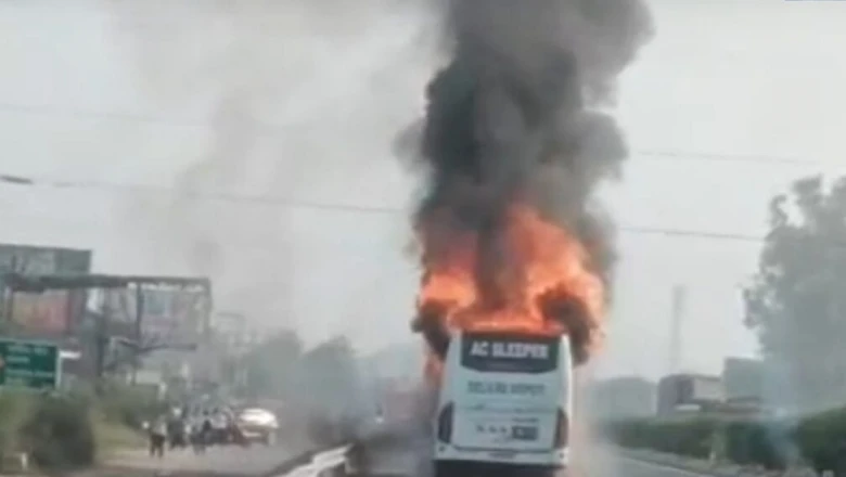 राजस्थान रोडवेज की बस में चलते-चलते लगी भीषण आग, बाल-बाल बची 26 यात्रियों की जान