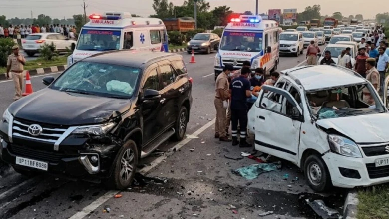 सहारनपुर हाईवे पर दर्दनाक सड़क हादसा, फॉर्च्यूनर और वैगनआर की टक्कर में 4 लोगों की मौत