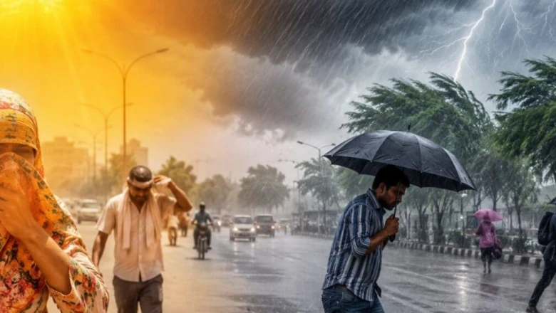 उत्तर प्रदेश में मौसम का दोहरा वार: 15 जिलों में तूफान और बारिश, कई इलाकों में लू का अलर्ट