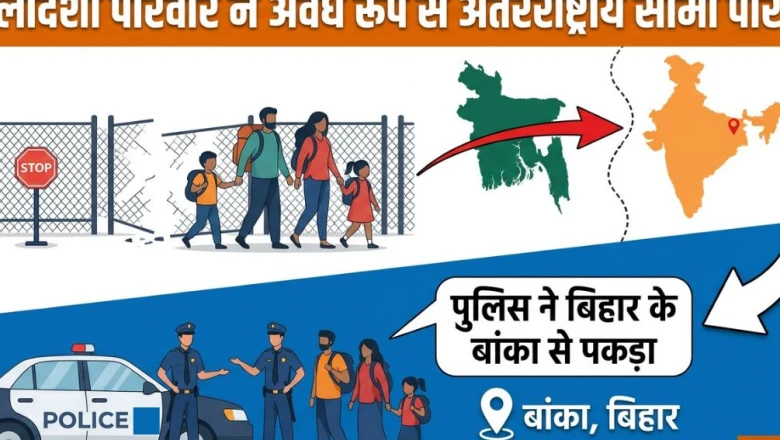 बिहार के बांका में बांग्लादेशी परिवार गिरफ्तार: बिना दस्तावेज रह रहे थे पति-पत्नी और दो बच्चे
