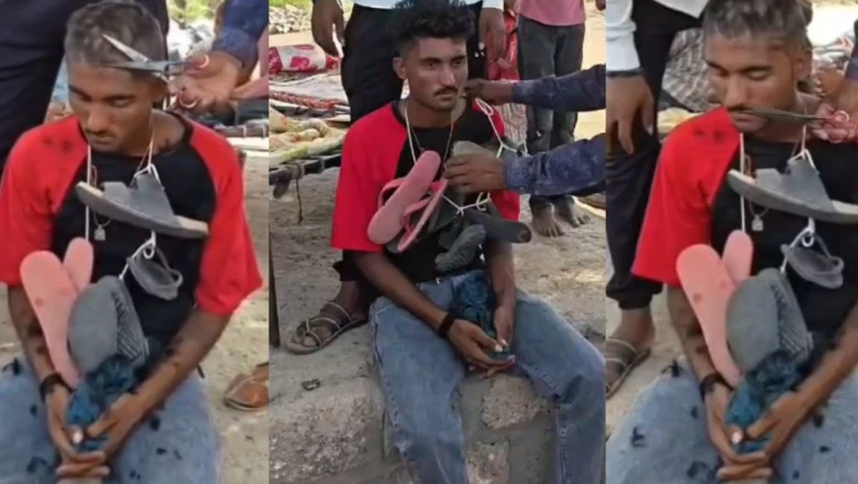 बाड़मेर में शर्मनाक घटना: युवक को ग्रामीणों ने बनाया बंधक, मूंछ और बाल काट कर चप्पलों की माला पहनाई
