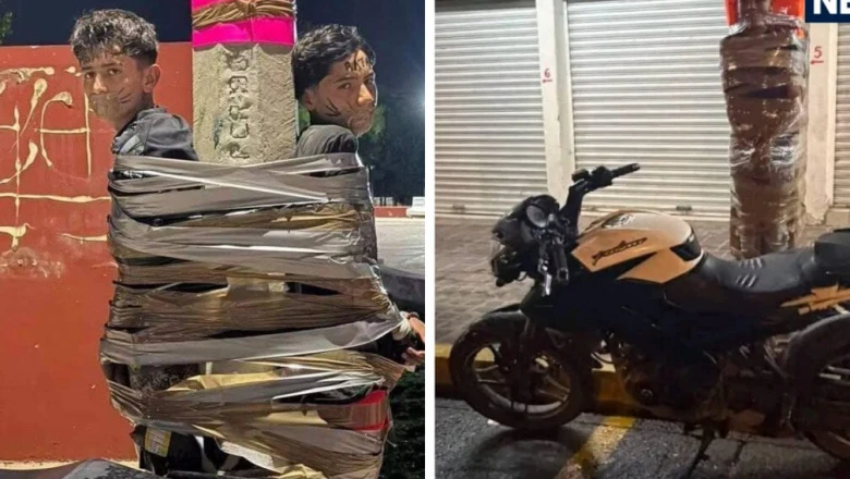 मैक्सिको में बाइक चोरों का काल बना 'बैटमैन', खंभे से बांधकर माथे पर लिख दिया- 'चोर'