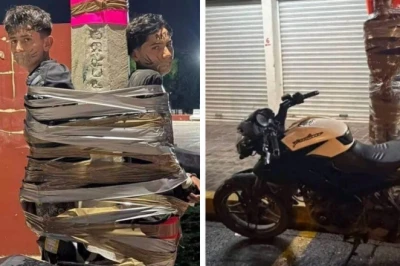 मैक्सिको में बाइक चोरों का काल बना 'बैटमैन', खंभे से बांधकर माथे पर लिख दिया- 'चोर'