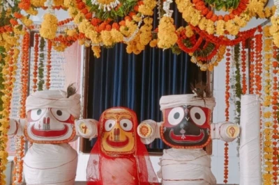 महेश्वर के जगन्नाथ धाम में गूंजे जयकारे, पुरी की परंपरा के अनुसार 15 दिनों के लिए बंद हुए मंदिर के कपाट