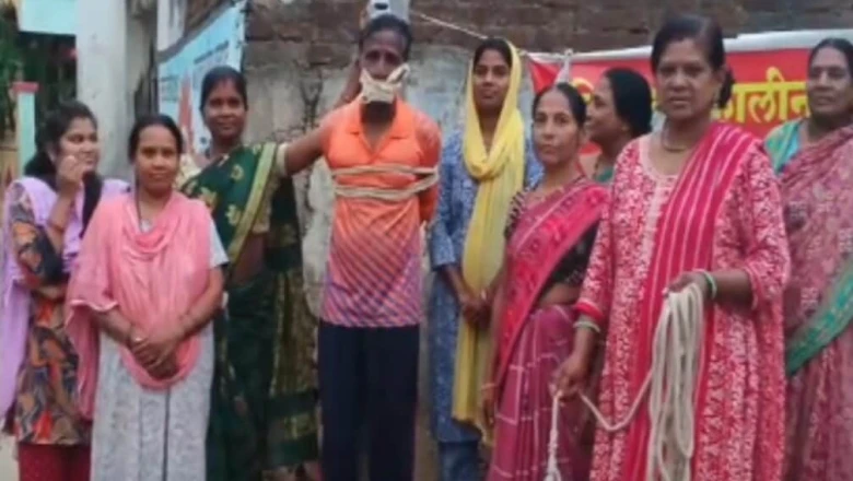 बालाघाट में शराब के खिलाफ महिलाओं का कड़ा रुख, शराबी पति को खंभे से बांधकर जताया विरोध