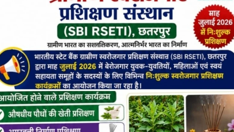 नौकरी की टेंशन खत्म: SBI RSETI दे रहा है 6 तरह की मुफ्त ट्रेनिंग, रहने और खाने की व्यवस्था भी फ्री; जानें कैसे लें एडमिशन