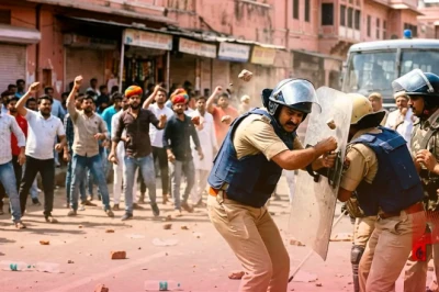 जयपुर में आरक्षण की मांग को लेकर भड़की हिंसा, घुमंतू समाज के प्रदर्शनकारियों और पुलिस के बीच भारी पथराव