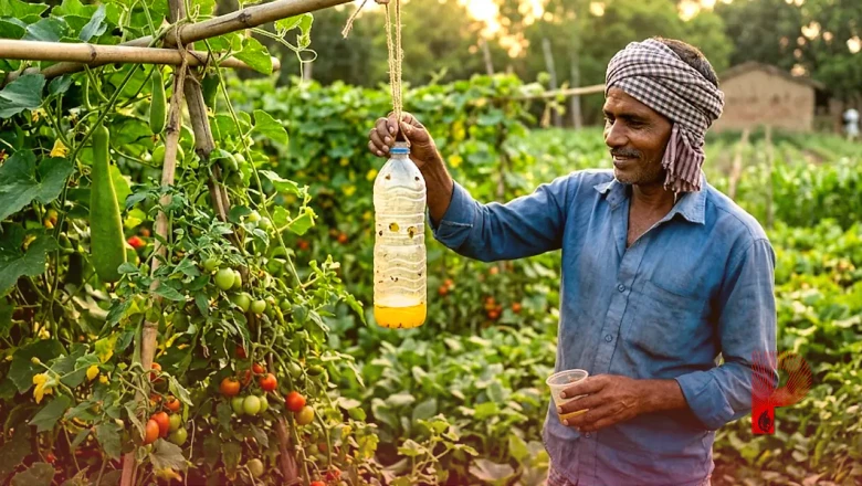 छपरा: रसायनों से मुक्ति दिलाने के लिए किसान ने अपनाया खास 'फ्रूट फ्लाई ट्रैप', बिना जहर उगा रहे सब्जी और फल