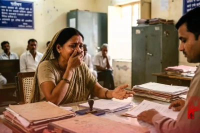 रीवा में रिश्वतखोरी का शर्मनाक वीडियो: लाचार महिला रोते हुए बोली- 'साहब, कर्ज लेकर पैसे दिए हैं, काम कर देना', आरोपी पटवारी पर गिर सकती है गाज