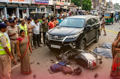 मुजफ्फरपुर में दर्दनाक हादसा: तेज रफ्तार VIP नंबर वाली फॉर्च्यूनर ने स्कूटी को रौंदा, बैंक में काम करने वाली दो सहेलियों की मौत