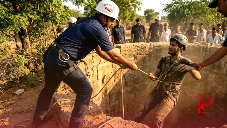 राजकोट में कुएं से जिंदा बचा शख्स: दो दिन तक भूखा-प्यासा सांपों के बीच फंसा रहा युवक, फायर फाइटर्स ने ऐसे बचाई जान