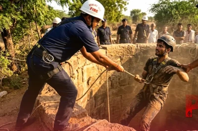 राजकोट में कुएं से जिंदा बचा शख्स: दो दिन तक भूखा-प्यासा सांपों के बीच फंसा रहा युवक, फायर फाइटर्स ने ऐसे बचाई जान