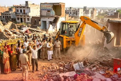 आगर मालवा में सरकारी जमीन पर चला प्रशासन का पीला पंजा: 100 से ज्यादा मकान जमींदोज, कार्रवाई के बाद बढ़ा सियासी पारा