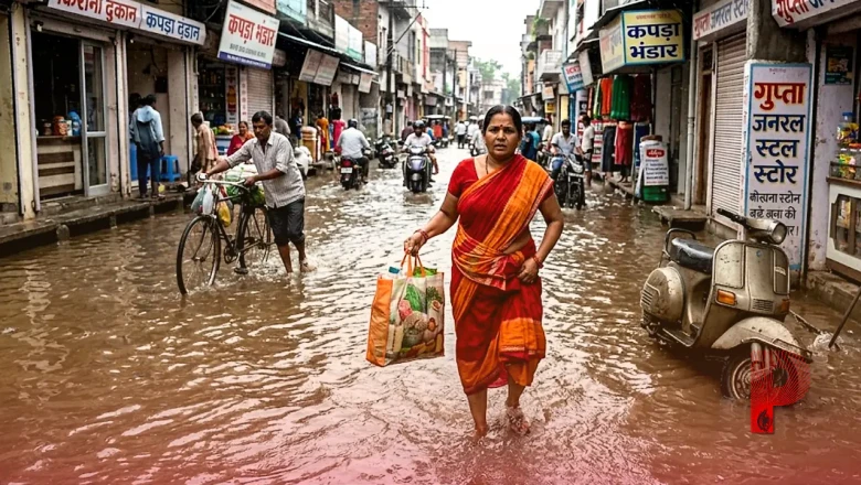 मध्य प्रदेश के श्योपुर में आफत की बारिश: महज आधे घंटे की बरसात में जलमग्न हुए बाजार, घरों और दुकानों में घुसा पानी