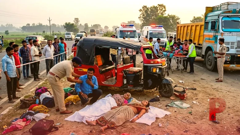 समस्तीपुर में भीषण सड़क हादसा: गंगा स्नान कर लौट रहे श्रद्धालुओं के टेम्पो को ट्रक ने मारी टक्कर, सास-बहू की मौत, 12 लोग गंभीर रूप से घायल