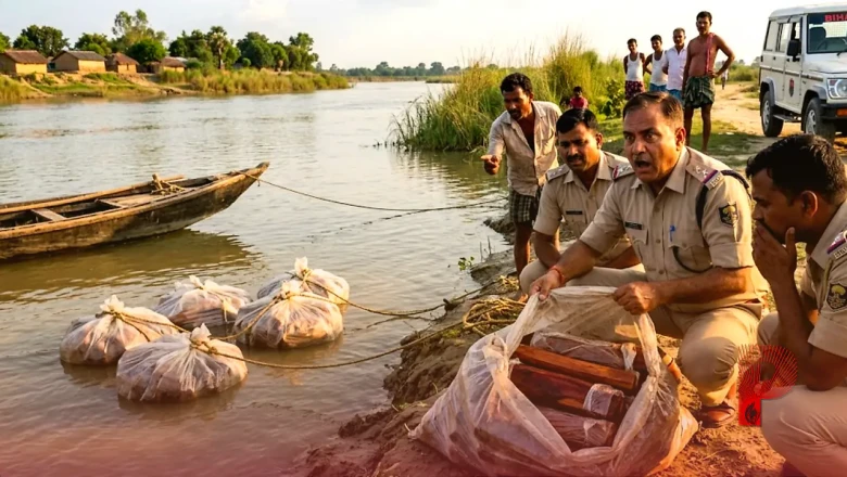 बिहार में अनोखी तस्करी: कमला नदी में तैरती मिलीं प्लास्टिक की बोरियां, खोला तो पुलिस के उड़ गए होश