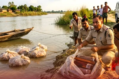 बिहार में अनोखी तस्करी: कमला नदी में तैरती मिलीं प्लास्टिक की बोरियां, खोला तो पुलिस के उड़ गए होश