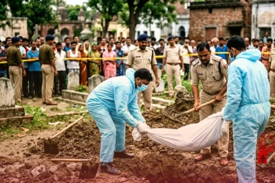 मुजफ्फरपुर में सनसनीखेज मामला: दफनाने के 3 दिन बाद कब्रिस्तान से निकाली गई महिला की लाश
