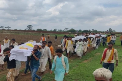 राजगढ़ के भियापुरा गांव में पसरा मातम: एक ही चिता पर हुआ पिता-पुत्र समेत 4 लोगों का अंतिम संस्कार