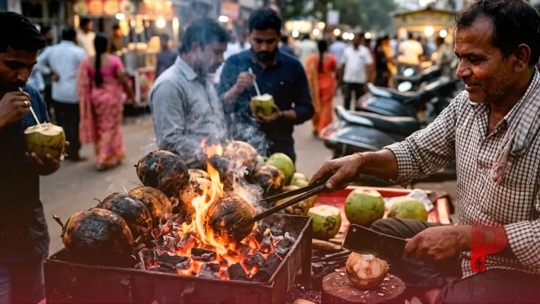 हैदराबाद में छाया 'बर्न कोकोनट' का जादू, कोयले की आंच पर तैयार खास भुने नारियल पानी की धूम