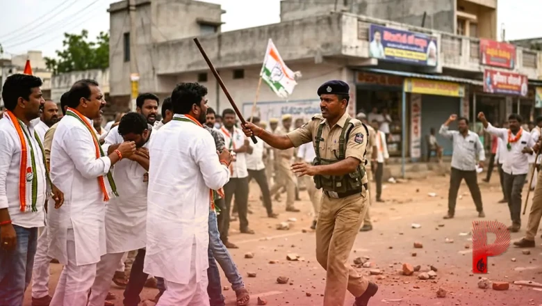 तेलंगाना: कांग्रेस में गुटबाजी हुई हिंसक, सांसद और विधायक के समर्थकों में पत्थरबाजी, पुलिस ने भांजी लाठियां