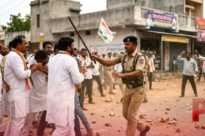 तेलंगाना: कांग्रेस में गुटबाजी हुई हिंसक, सांसद और विधायक के समर्थकों में पत्थरबाजी, पुलिस ने भांजी लाठियां