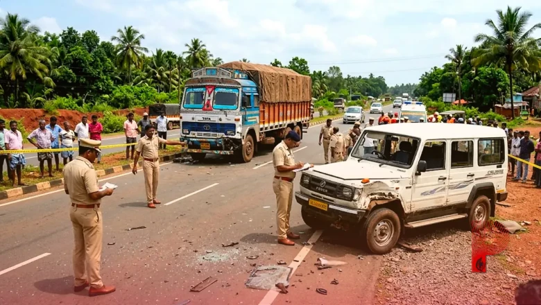 उत्तर कन्नड जिले में सड़क हादसे का कहर, ट्रक और क्रूजर की टक्कर में 6 की मौत