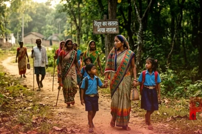 महराजगंज: निचलौल-बहुआर जंगल मार्ग पर तेंदुए के बढ़ते हमलों से दहशत, ग्रामीणों और स्कूली बच्चों ने बदला रास्ता