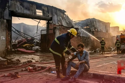 हापुड़ की गद्दे फैक्ट्री में लगी भीषण आग, एक मजदूर की दर्दनाक मौत, दूसरा अस्पताल में लड़ रहा जिंदगी की जंग