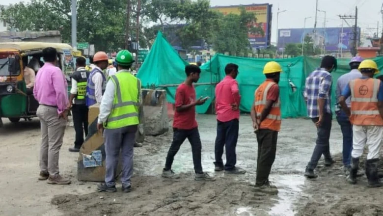 पटना में राजेंद्रनगर टर्मिनल के पास अचानक धंसी मुख्य सड़क, मची अफरातफरी, यातायात बाधित