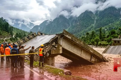 हिमाचल प्रदेश में मानसून का कहर, सांगला का मुख्य वैली ब्रिज ढहने से संपर्क कटा