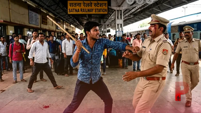 सतना रेलवे स्टेशन पर बवाल: तंबाकू थूकने से मना करने पर युवक ने पुलिसकर्मी का डंडा छीनकर किया हमला