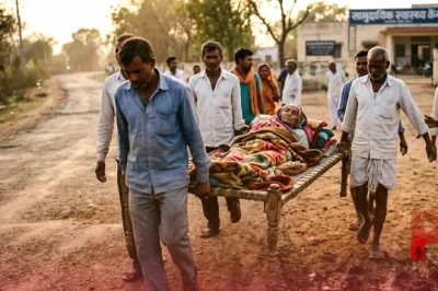 सतना में विकास की बदहाल तस्वीर: लकवाग्रस्त महिला को चारपाई पर ढोकर ले जाना पड़ा अस्पताल